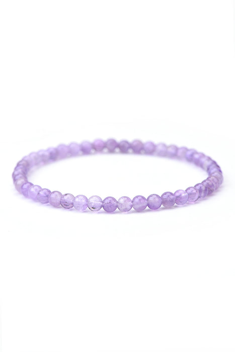 Bracelet 4mm Lavande Améthyste 18 cm