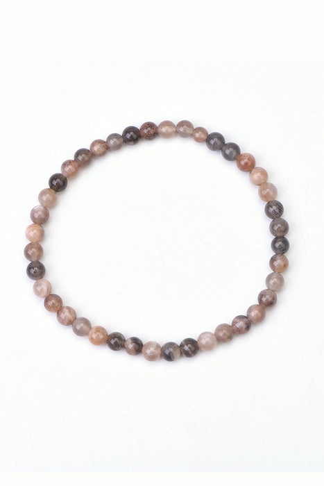 Bracelet 4mm black sunstone 18 cm