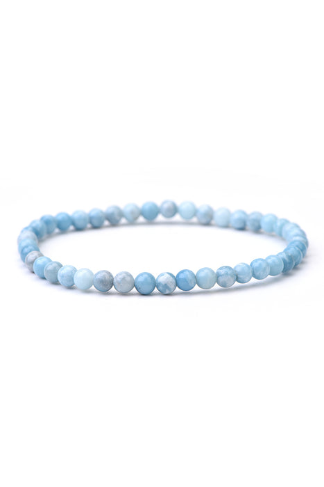 Bracelet 4mm Larimar 18 cm