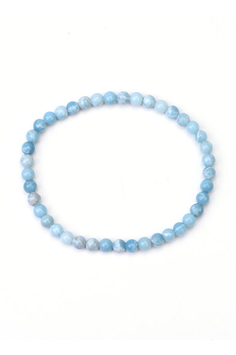 Bracelet 4mm Larimar 18 cm