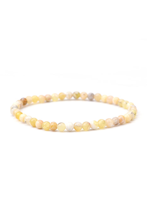 Bracelet 4mm yellow opal 18 cm