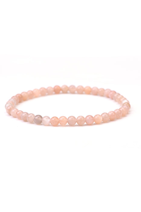 Bracelet 4mm adular moonstone 18 cm