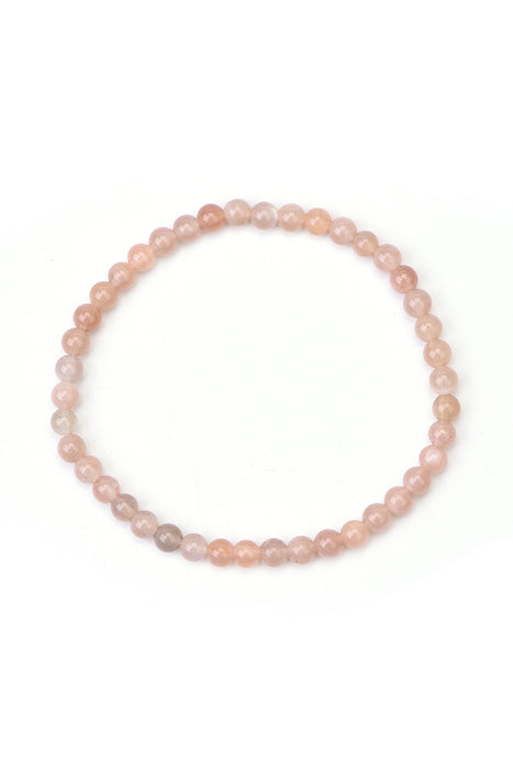 Bracelet 4mm adular moonstone 18 cm