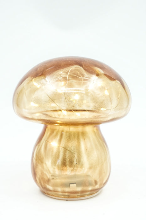 Lampe Pilz LED amber 13.5x13.5x16cm