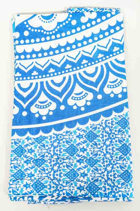 Bettüberwurf Mandala hellblau 200x220 cm