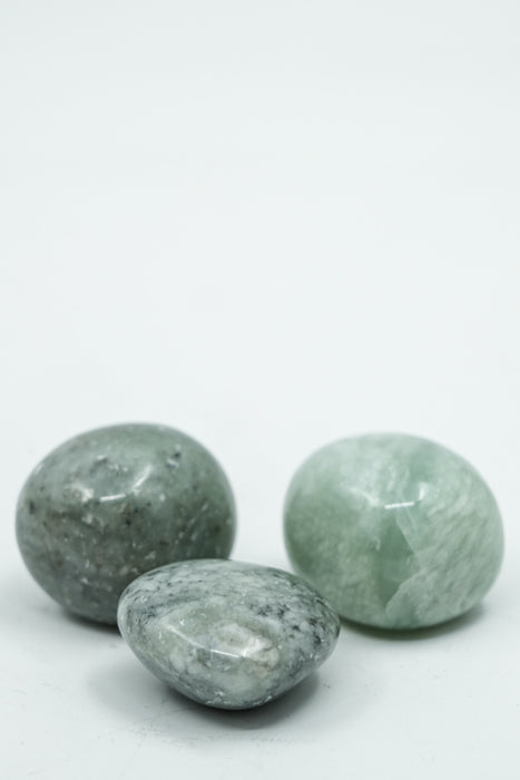 polished tumbled stone green jade