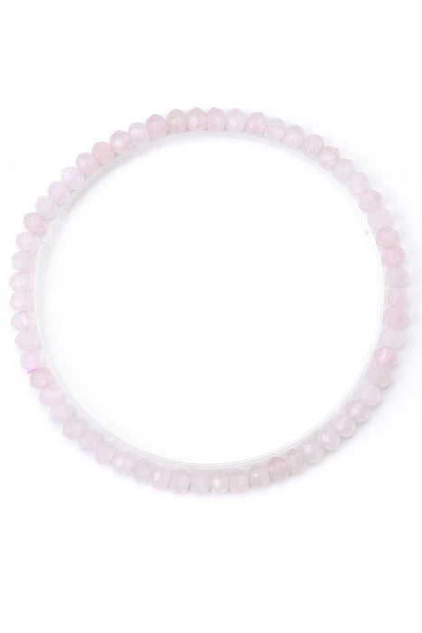 Bracelet 4mm rose quartz, 18 cm