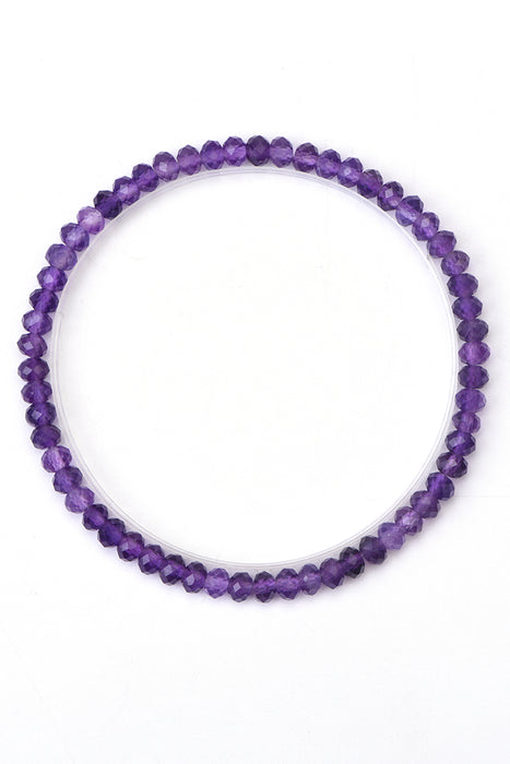 Armband 4mm Amethyst, 18 cm