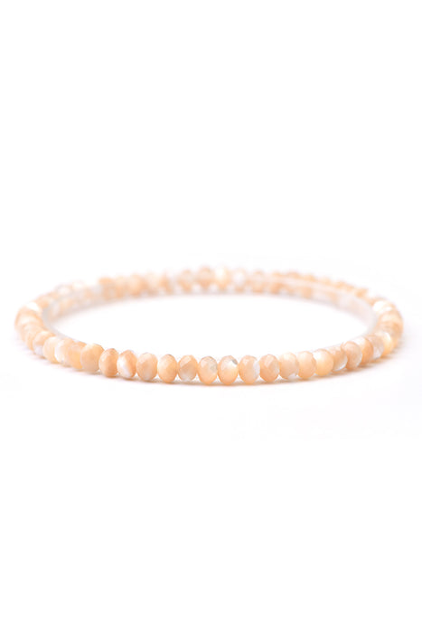 Bracelet 4mm shell pearl, 18 cm