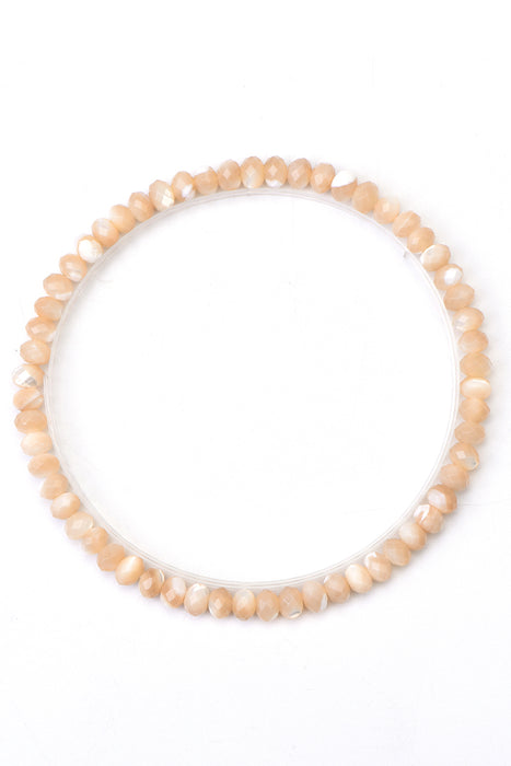 Bracelet 4mm shell pearl, 18 cm