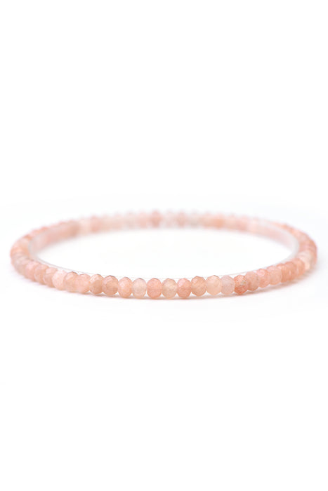 Bracelet 4mm sunstone, 18 cm