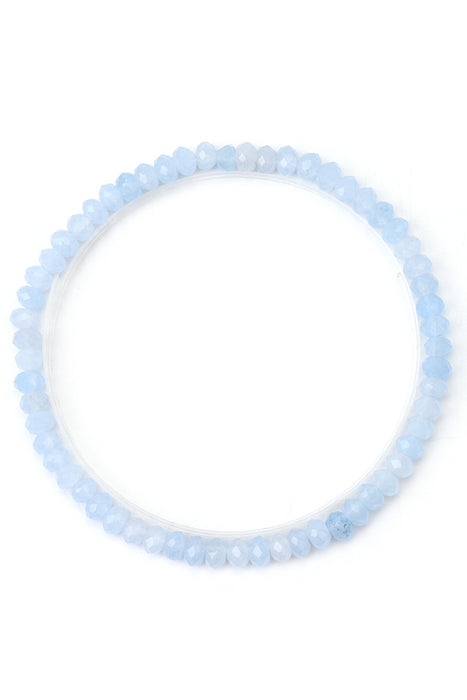 Armband 4mm Aquamarin, 18 cm