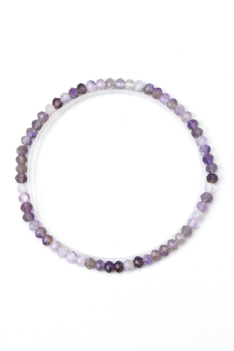 Armband 4mm Amethyst, 18 cm