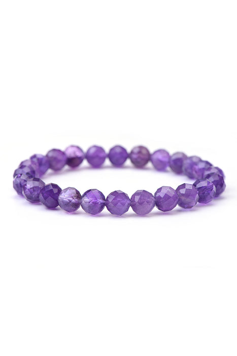 Armband 8mm Amethyst Klasse AAA, 19 cm