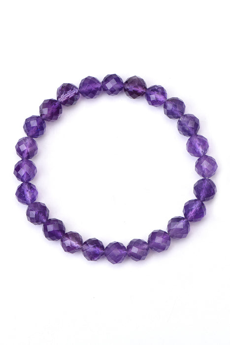 Armband 8mm Amethyst Klasse AAA, 19 cm