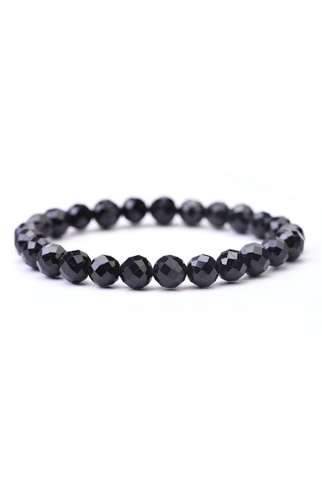 Bracelet tourmaline noire 8mm classe AAA, 19 cm