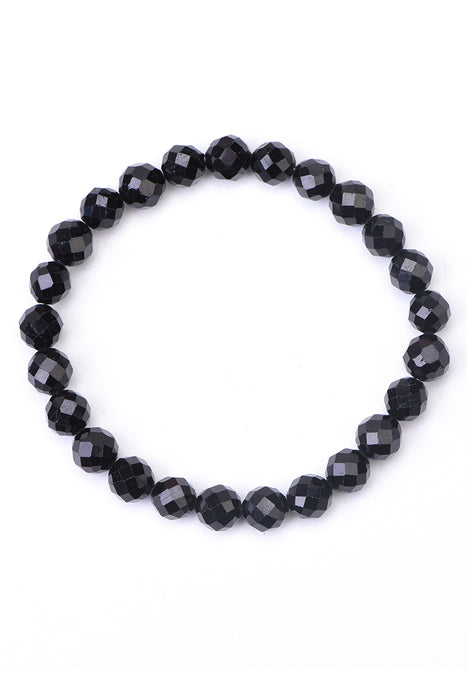 Bracelet tourmaline noire 8mm classe AAA, 19 cm