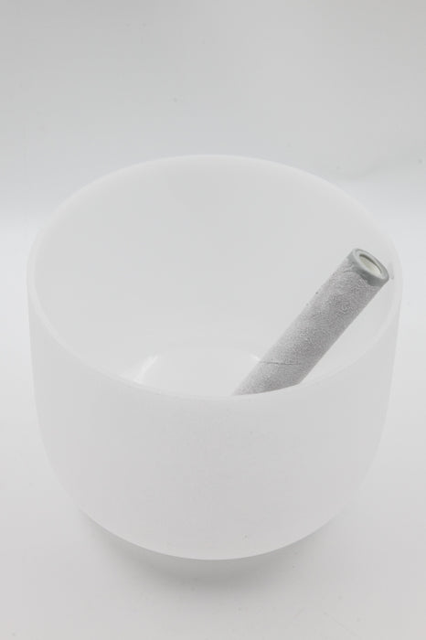 Singing Bowl Crystal Quartz Yoga Meditation with Mallet 23 cm