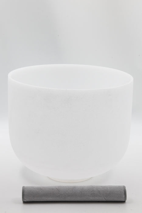 Singing Bowl Crystal Quartz Chakra 440 Hz with Mallet 27 cm