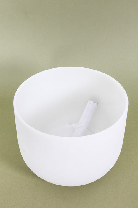 Singing Bowl Crystal Quartz Chakra 440 Hz with Mallet 27 cm