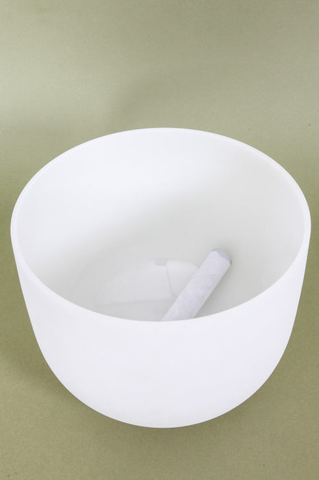 Singing Bowl Crystal Quartz Chakra 440 Hz with Mallet 30 cm