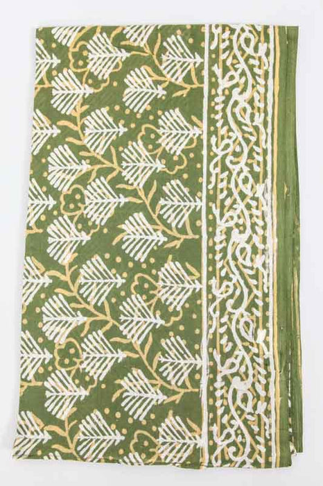 Sarong cotton green patterned 100x180 cm
