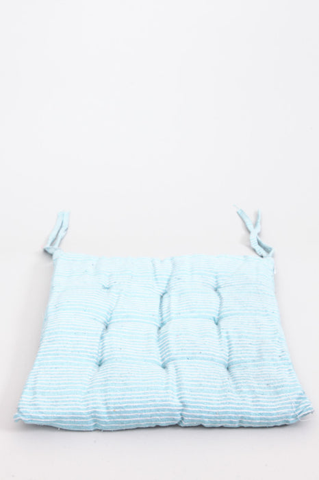 Lot de 2 coussins d'assise Cachet Hit turquoise/blanc 40x40 cm