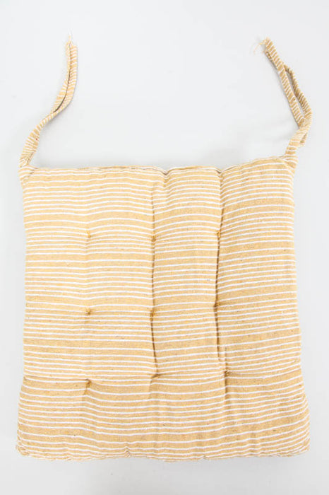 Set of 2 Cachet Hit seat cushions yellow/white 40x40 cm