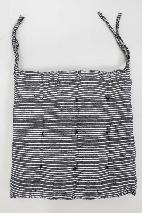 Set of 2 Cachet Hit seat cushions, dark grey/white, 40x40 cm
