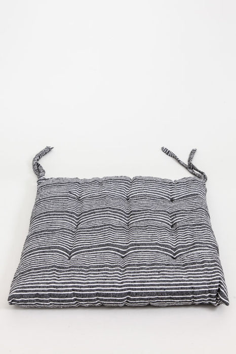 Set of 2 Cachet Hit seat cushions, dark grey/white, 40x40 cm