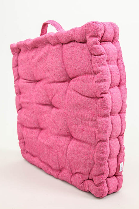 Set of 2 Cachet Hit seat cushions, coral, 40x40x7 cm
