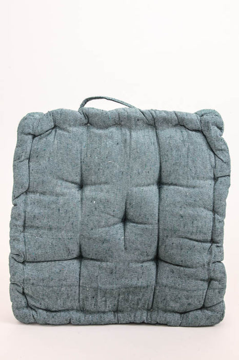 Lot de 2 coussins d'assise Cachet Hit pétrole 40x40x7 cm