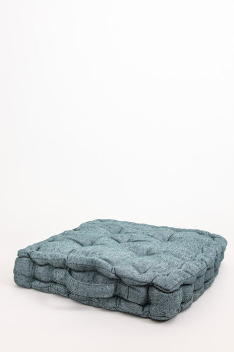 Lot de 2 coussins d'assise Cachet Hit pétrole 40x40x7 cm
