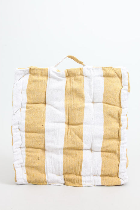 Lot de 2 coussins d'assise Cachet Hit jaune/blanc 40x40x7 cm