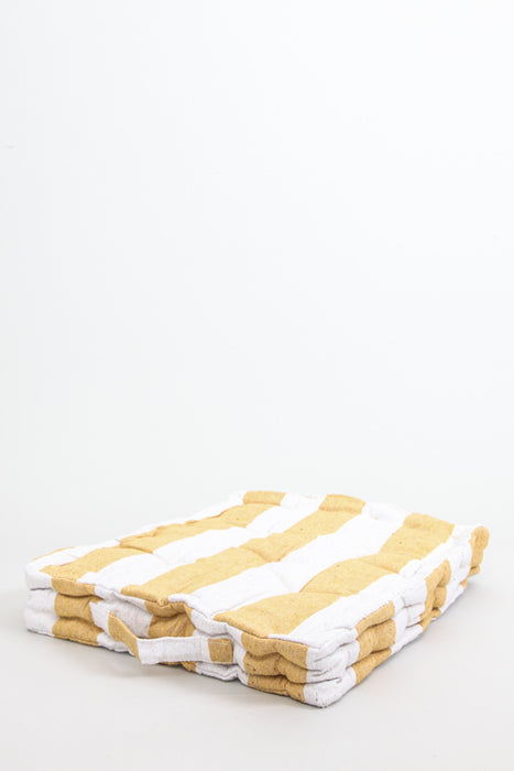 Lot de 2 coussins d'assise Cachet Hit jaune/blanc 40x40x7 cm