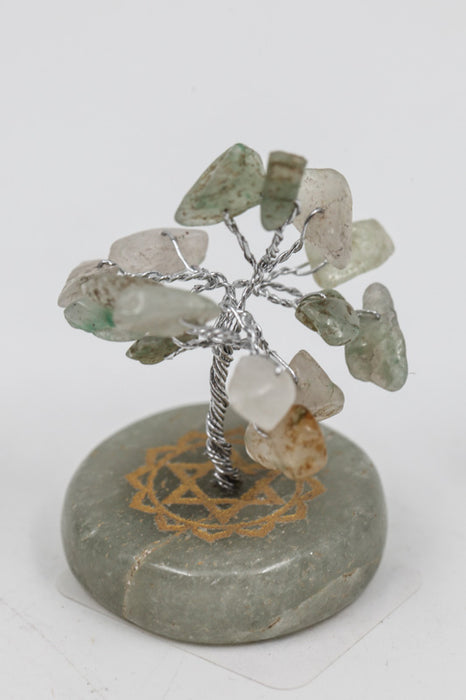 Arbre à pierres précieuses chakra du cœur 10 cm