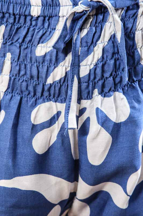 Pantalon Aladdin Bali Batik bleu/blanc - Taille unique