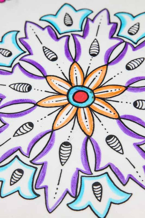 Tambourine painted assorted 30cm