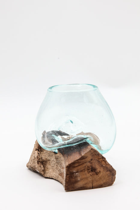 Decorative glass on wood 8cm