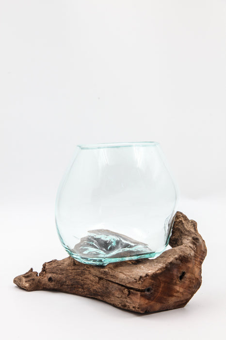 decorative glass on wood 12cm
