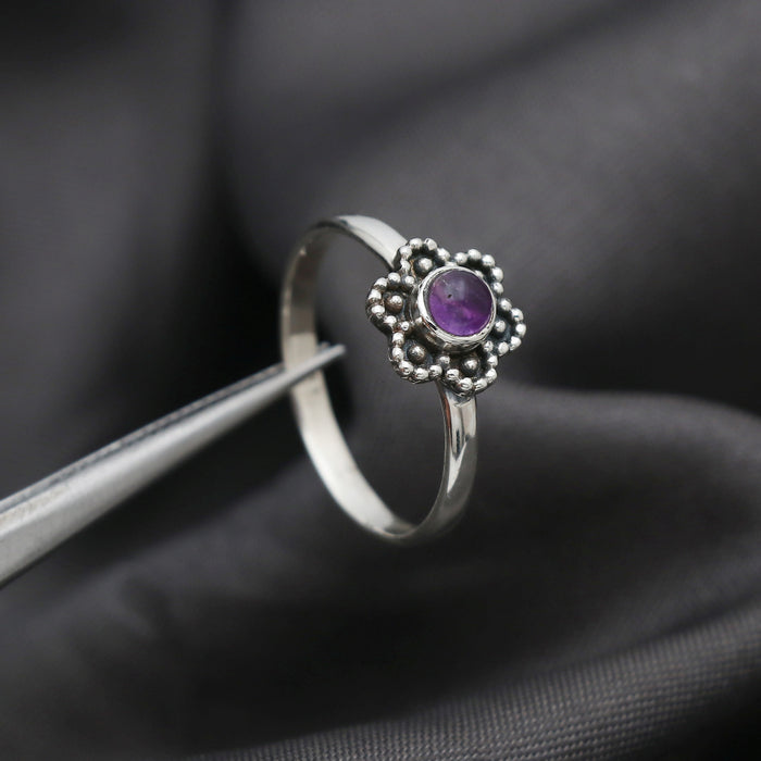 Bague argent améthyste