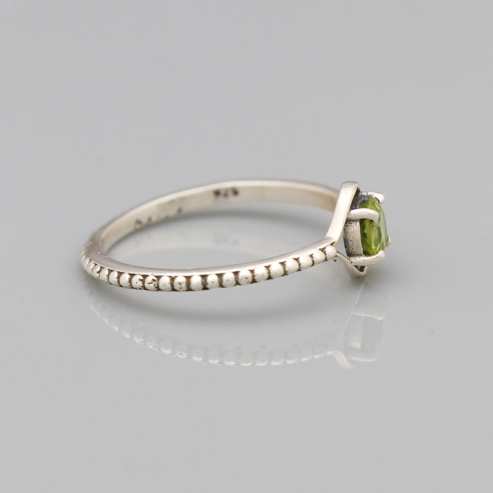 Bague argent péridot