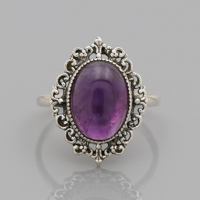 Bague argent améthyste