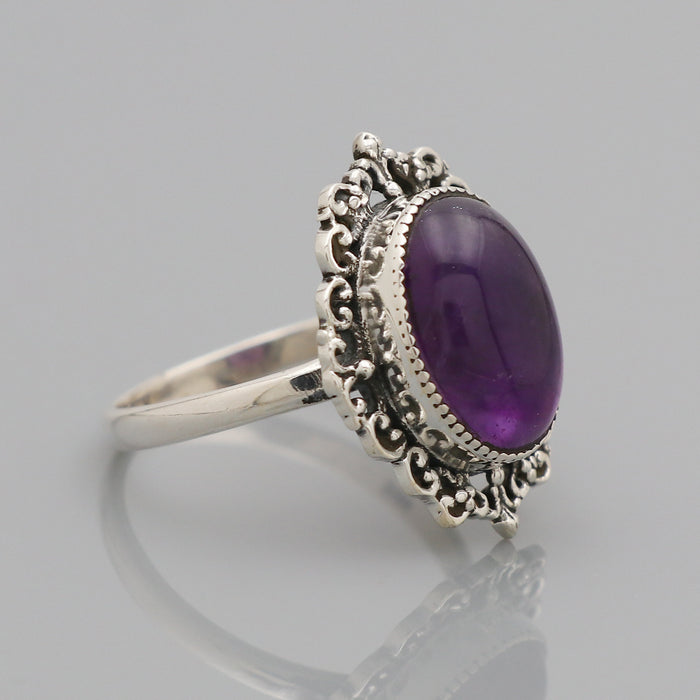 Bague argent améthyste