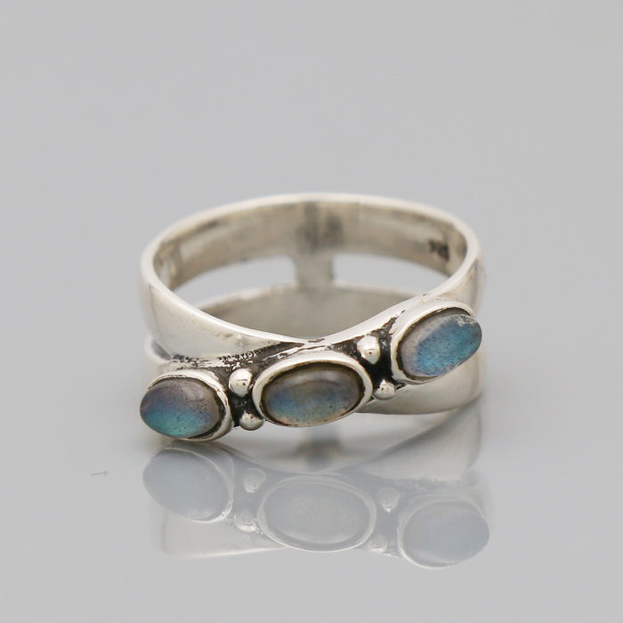 Bague argent labradorite