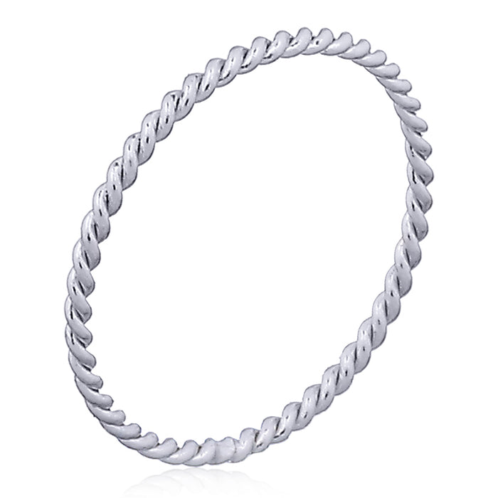 bague en argent torsadée