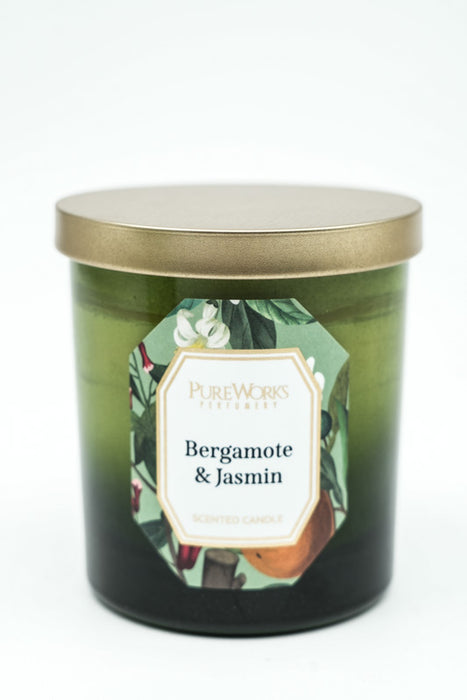 Bougie parfumée 185 g cire de soja bergamote &amp; jasmin