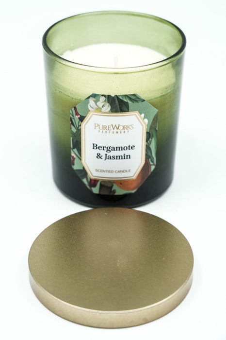 Bougie parfumée 185 g cire de soja bergamote &amp; jasmin