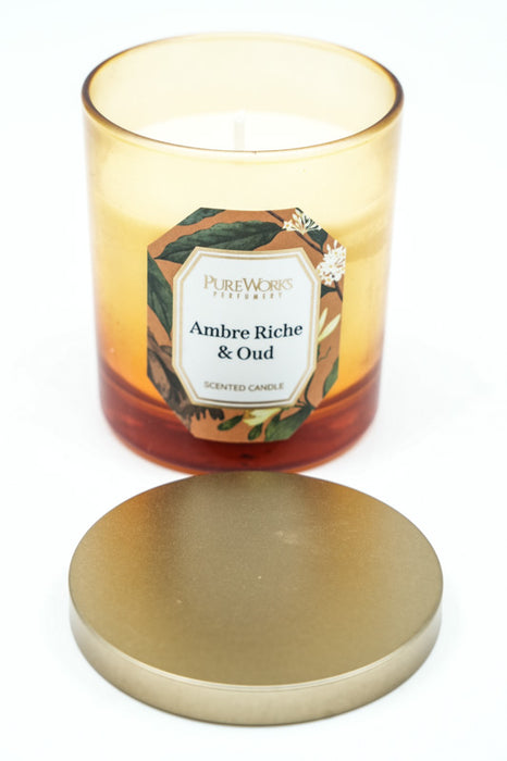 Scented candle 185 g soy wax Ambre Riche &amp; Oud