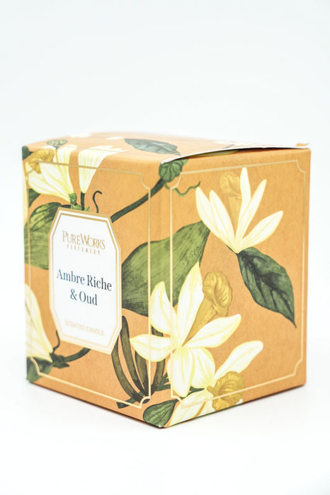 Scented candle 185 g soy wax Ambre Riche &amp; Oud